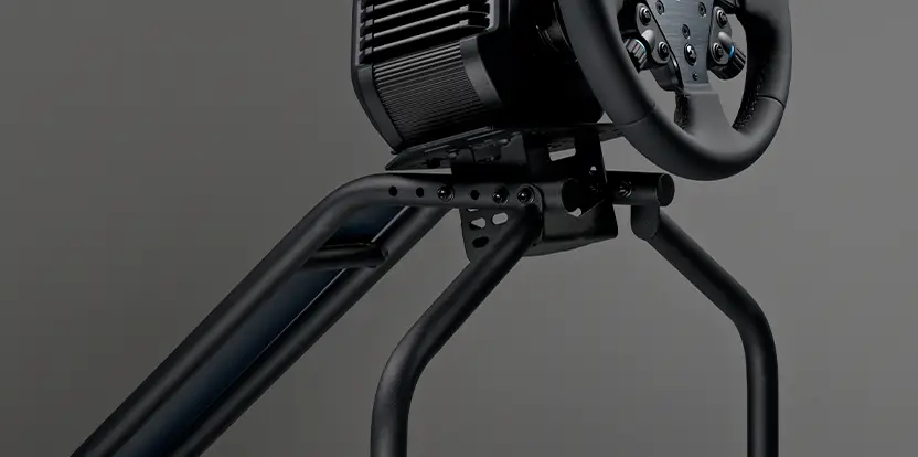 Next Level Racing RC Essential widok na przykładową bazę zamontowaną na stelażu